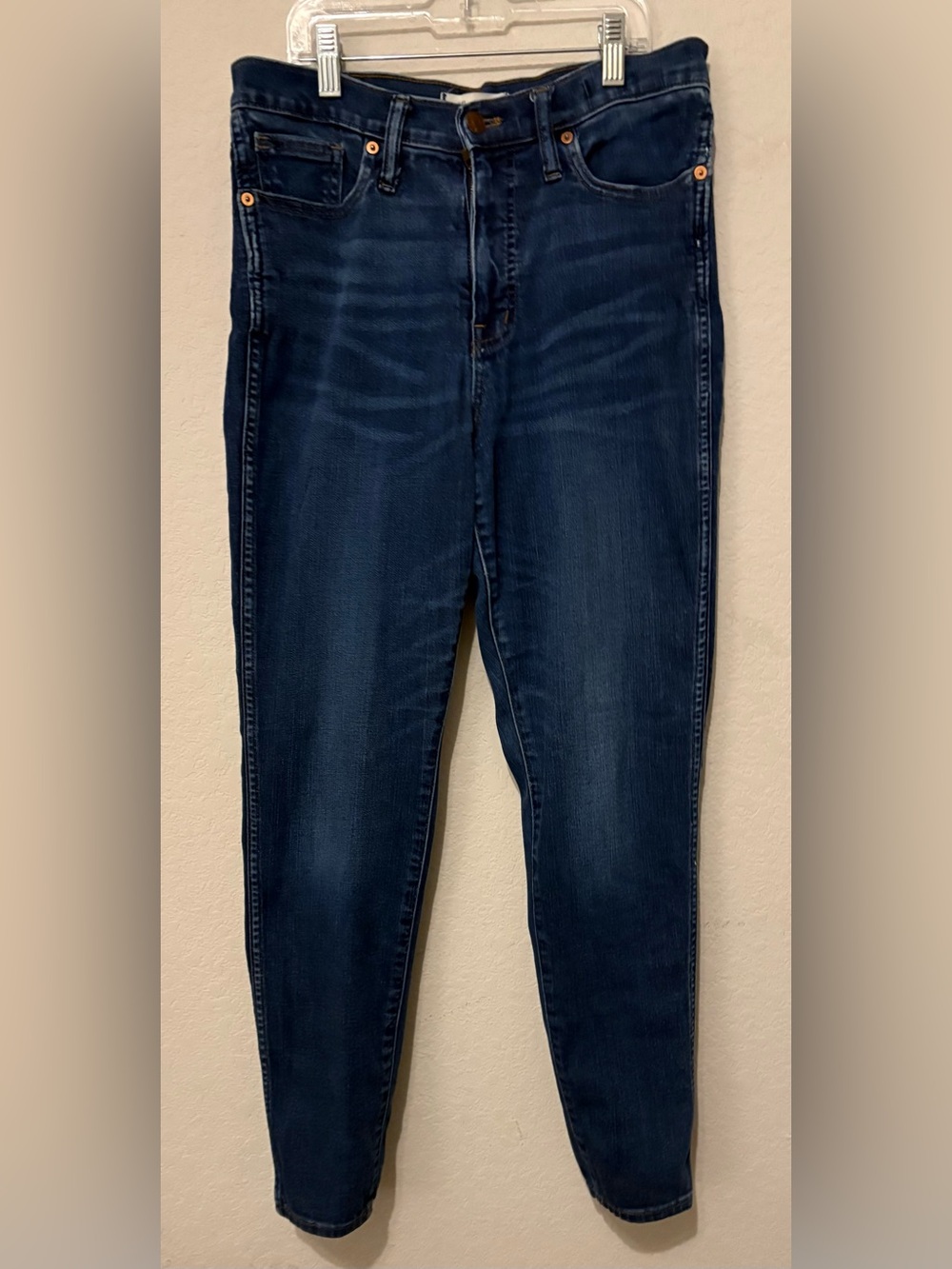 MADEWELL 10” HIGH RISE SKINNY Women’s Dark Wash Stretch Denim Jeans sz 29